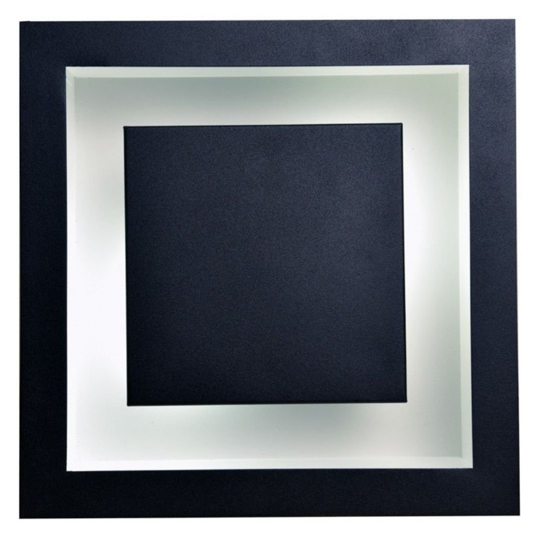 Plafon de Embutir Luz Indireta G9 25x25 Preto com Branco - 3