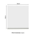 Ver imagem 3 de Armário de Cozinha Aéreo 60 cm 1 Porta Rustic/Branco Glamy Madesa