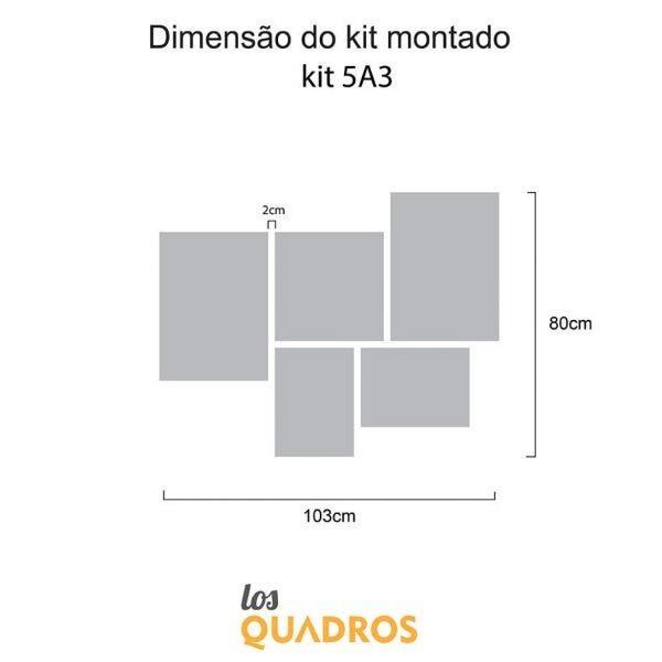 Conjunto 5 Quadros Decorativos Folhas Família Fé e Amor Los Quadros - 4
