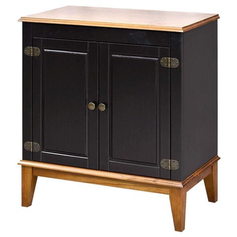 Buffet Antoine 2 Portas Cor Preto e Amendoa 83cm - 60741