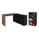 Ver imagem 1 de Conjunto Escrivaninha e Estante Herne Ipê Preto