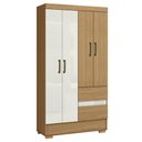 Ver imagem 1 de Guarda Roupa Solteiro Coimbra 4 Portas 100 Cm Atacama Off White Armoveis