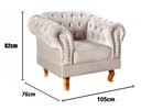 Ver imagem 3 de Poltrona Chesterfield Duque Dom Pedro Capitonê - Suede Bege