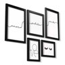 Conjunto 5 Quadros Decorativos Frases Amor Gratidão Saúde Los Quadros - 3