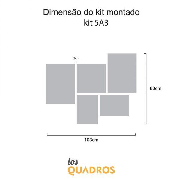 Conjunto 5 Quadros Decorativos Home Sweet Home Folhagens Los Quadros - 3