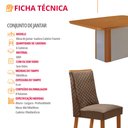 Ver imagem 7 de Mesa de Jantar Isadora Yasmin 180 cm Tampo MDF Canto Copo Laminado com 6 Cadeiras Moderna Mobília