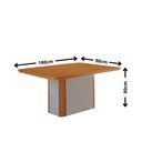 Ver imagem 4 de Mesa de Jantar Isadora Yasmin 180 cm Tampo MDF Canto Copo Laminado com 6 Cadeiras Moderna Mobília