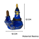 Ver imagem 2 de Incensário Cascata Orixás em Resina 12 Cm - Escolha a Cor:oxum Azul