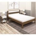 Ver imagem 1 de Cama Casalcm8007 e 2 Mesas de Cabeceira Az1016 Qt6 Nogal Branco Tecno Mobili