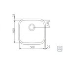 Ver imagem 2 de CUBA RETANG ACO INOX MAXI 50X40 AB TRAMONTINA