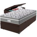 Ver imagem 1 de Cama Box Baú e Colchão Evolution Molas Ensacadas Solteiro Probel: Marrom