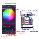 Ver imagem 4 de Fita Led Aplicativo App Controle 5 Metros Celular Smartphone Cores Rgb Ajustavel Ip68 Decoraçao