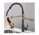 Ver imagem 2 de Torneira de Cozinha Gourmet Monocomando Preta e Dourada 50cm - Brinovar
