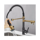 Ver imagem 2 de Torneira de Cozinha Gourmet Monocomando Preta e Dourada 50cm - Brinovar