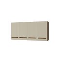 Ver imagem 3 de Armário Aéreo Mara 120 cm 4 Portas Moblis: Savana Off White