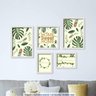 Conjunto 5 Quadros Decorativos Home Sweet Home Tropical Verde Los Quadros - 2