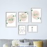 Conjunto 5 Quadros Decorativos Gratidão Família e Saúde Los Quadros - 2