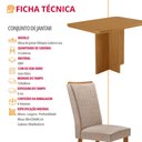 Ver imagem 7 de Mesa de Jantar Olímpia 120cm Tampo MDF Laminado Canto Copo com 4 Cadeiras Lisa