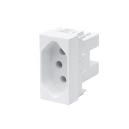 Tomada Módulo 2p+t 10a/250v Habitat Fame - 1 Tomada Módulo 2p+t 10a/250v Habitat Fame - 1