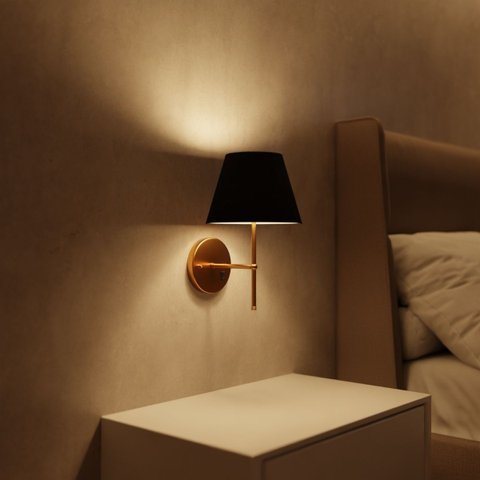 Arandela Luminária de Parede Clássica com Interruptor e Cúpula Ref 19 Decoração Casa Sala Quarto