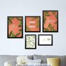 Conjunto 5 Quadros Decorativos Home Sweet Home Vermelho Los Quadros - 2