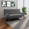Sofá Cama 1,80m Iara Suede Cinza Madelina Decor - 1
