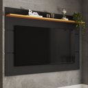 Ver imagem 2 de Painel para Tv até 70 Polegadas Bristol 1 Prateleira Black/freijo - Panorama Móveis
