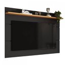 Ver imagem 3 de Painel para Tv até 70 Polegadas Bristol 1 Prateleira Black/freijo - Panorama Móveis