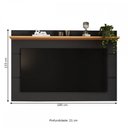 Ver imagem 5 de Painel para Tv até 70 Polegadas Bristol 1 Prateleira Black/freijo - Panorama Móveis