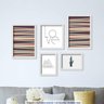 Conjunto 5 Quadros Decorativos Love Linhas Abstratas Los Quadros - 2