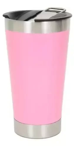 Copo Térmico Stanley Liso sem Logo Beer Pint 16oz 473ml Aço Inox, Abridor Rosa Stls8029-02rs