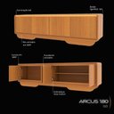 Ver imagem 5 de Rack Arcus para TV até 75 Polegadas Organico Cantos Arredondado com LED 180 cm - Cedro