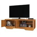 Ver imagem 6 de Rack Arcus para TV até 75 Polegadas Organico Cantos Arredondado com LED 180 cm - Cedro