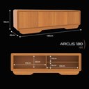 Ver imagem 4 de Rack Arcus para TV até 75 Polegadas Organico Cantos Arredondado com LED 180 cm - Cedro