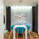 Ver imagem 6 de Lustre Pendente 3000k Led Arco Infinito Iluminaçao Sala Quarto Hall de Entrada Hotel Restaurante Mod