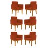 Kit 06 Poltronas Decorativa Reforçada Terracota - 1