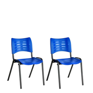 Kit 2 Cadeiras Plásticas 04 Pés Azul - 2018