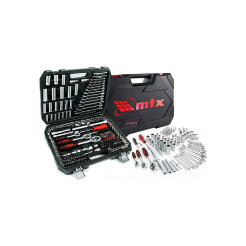 Jogo Soquete Encaixe 1/4" - 3/8" - 1/2" (216 Peças) - Mtx