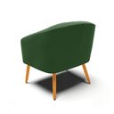 Ver imagem 5 de Poltrona Stella Suede Verde Pés Palito Castanho - D'Rossi