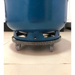 Suporte para Botijão de Gás C/ 4 Rodinhas Reforçado de Ferro - 2