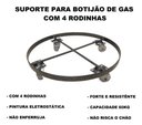 Ver imagem 5 de Suporte para Botijão de Gás C/ 4 Rodinhas Reforçado de Ferro