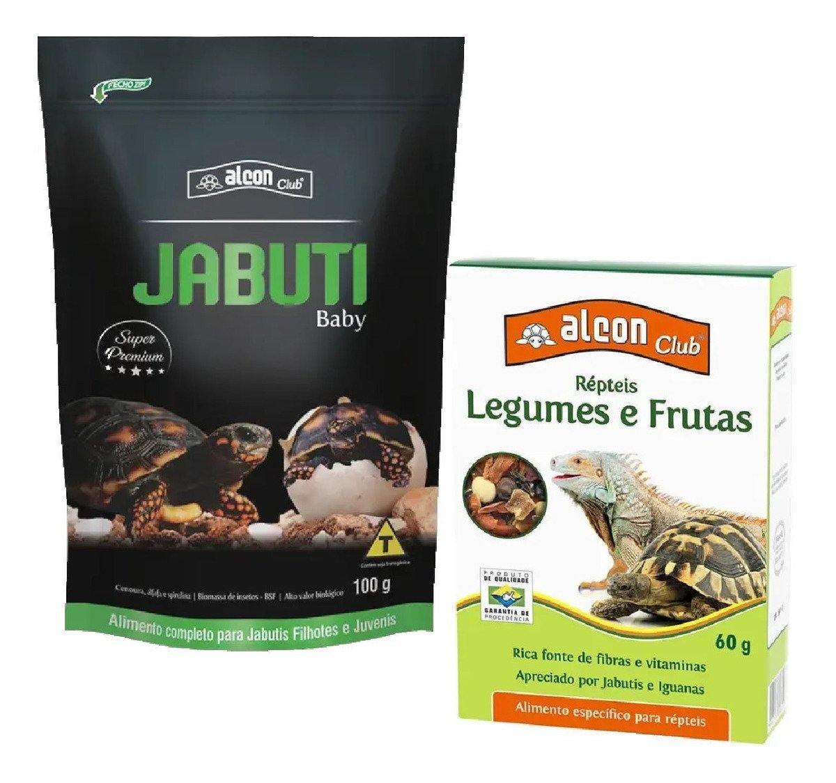 Ração Jabuti Baby + Frutas e Legumes Alcon Alimento Filhote Alimento ...