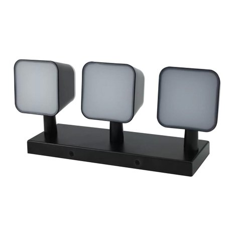 Arandela Andy Quadrada Preto 30cm Led 21w 3000k Bivolt Galaxy Led