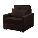 Ver imagem 3 de Poltrona Cama Solteiro Assento Dobrável Suede Marrom Sleep - Larbelle