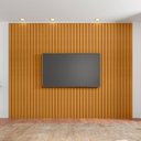 Ver mais imagens de Painel Ripado para TV até 75 Polegadas com LED 100% MDF 230CMX220CM 2 Prateleiras Roma