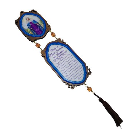 Escapulário Adorno De Porta Nossa Senhora das Lágrimas Madeira FORNECEDOR 2 549NL