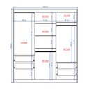 Ver imagem 7 de Guarda-roupa Infantil Mega 3 Portas de Correr com Espelho 4 Gavetas Branco Carraro