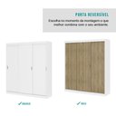 Ver imagem 3 de Guarda-roupa Infantil Mega 3 Portas de Correr com Espelho 4 Gavetas Branco Carraro