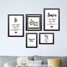 Conjunto 5 Quadros Decorativos Lar Abençoado Por Deus Los Quadros - 2
