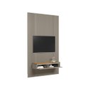 Ver imagem 2 de Painel Ripado Modular 180cm Ozero Mdp/mdf Nicho Arredondado Gris/tauari Fosco G77 - Gran Belo